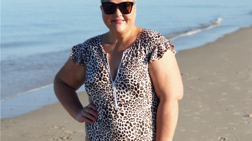 Leopard Frill Sleeve One Piece