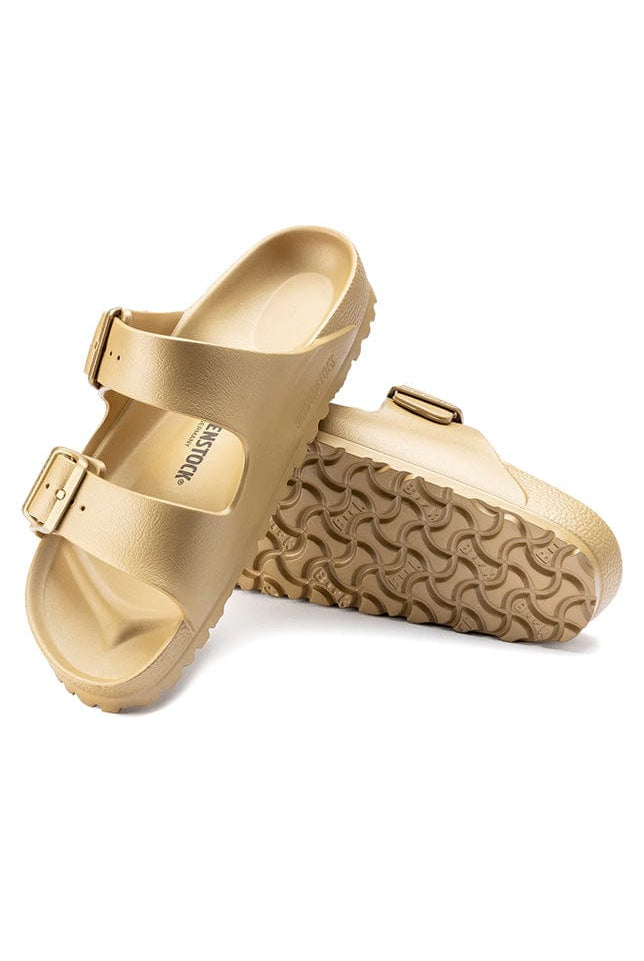 gold slide on sandals
