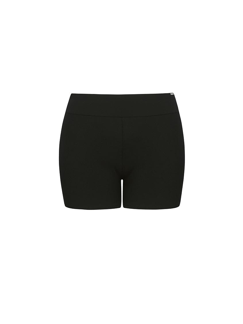 Ghost mannequin black boyleg swim pant