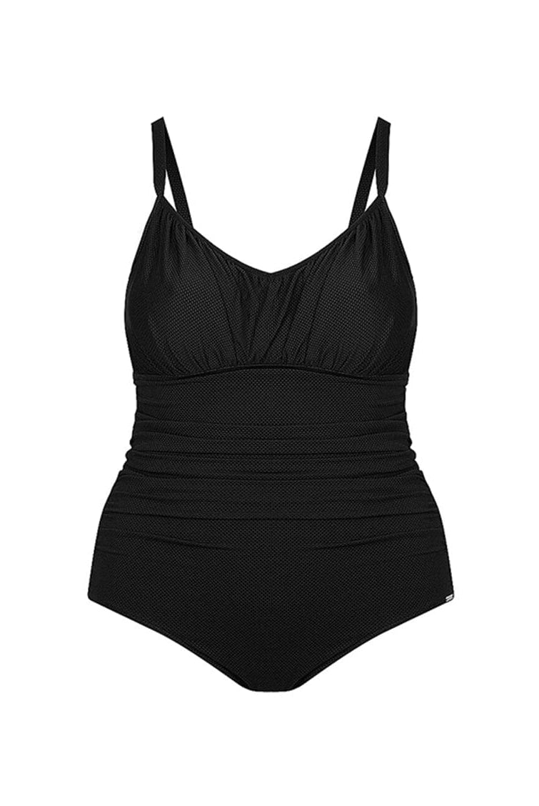 black honey comb underwire one piece
