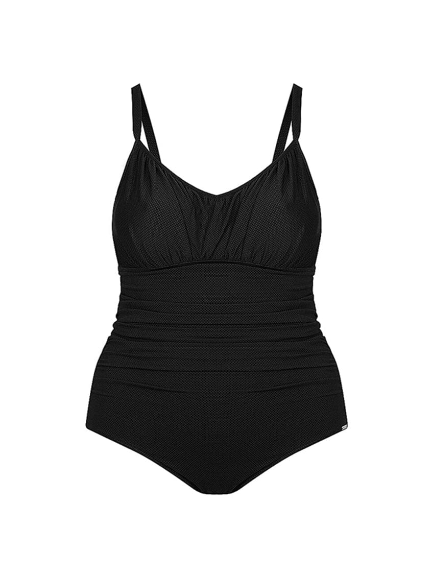 black honey comb underwire one piece