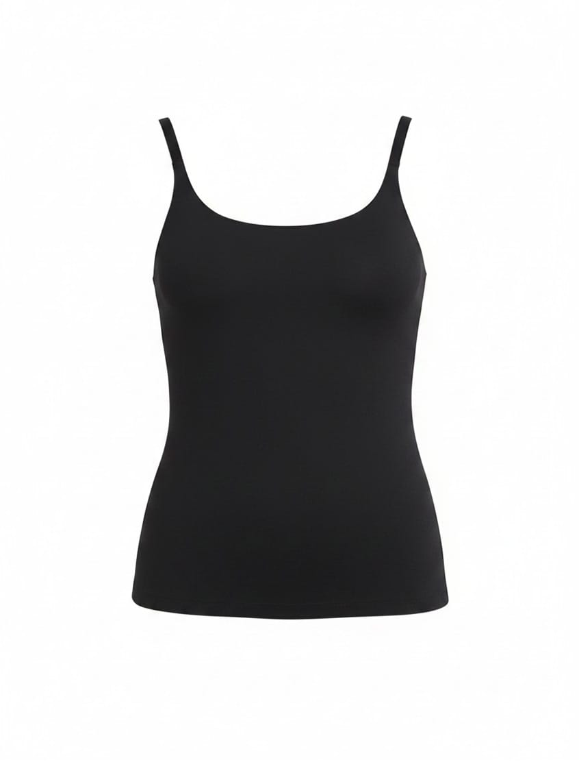 Black tank top on a white background