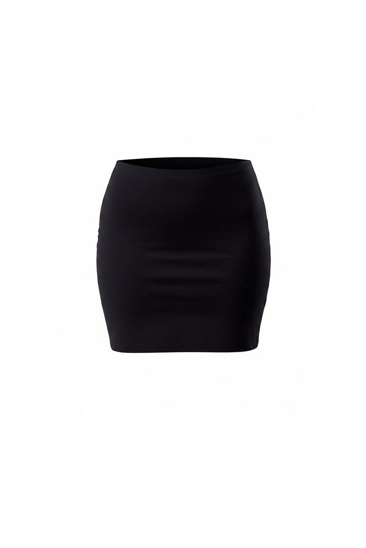 Black modal slip skirt