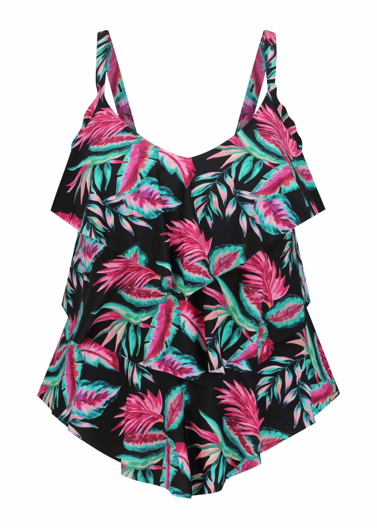 Ghost mannequin of 3 tier tankini swim top for women