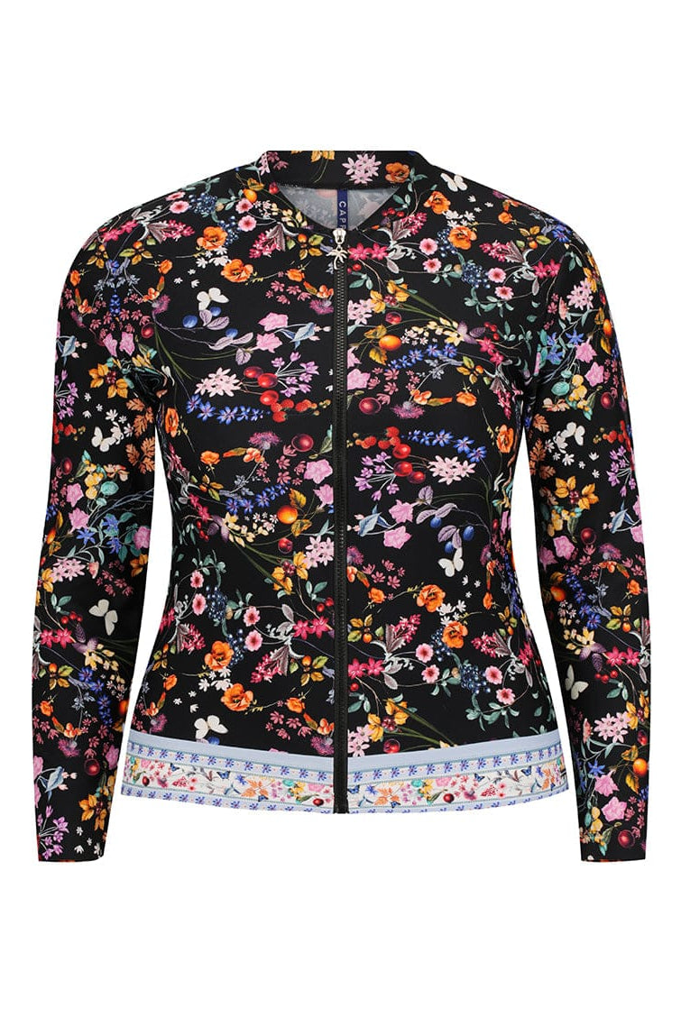 Floral patterned jacket on a white background