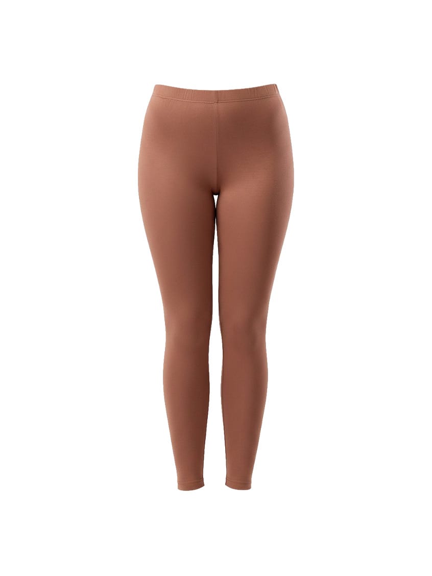 long thermal tights in brown