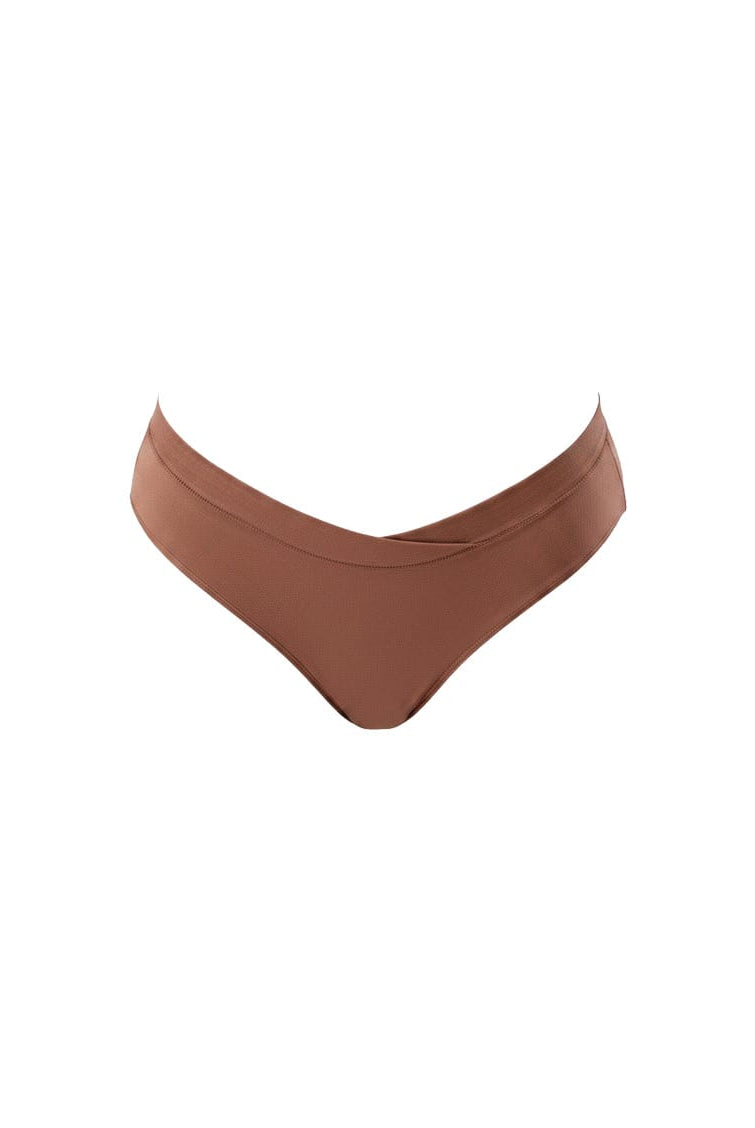 Caramello coloured bikini underwear wiht criss cross detail