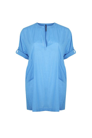Cotton Overshirt Provence Blue