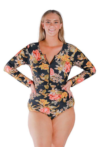 Frenchy Black Long Sleeve One Piece