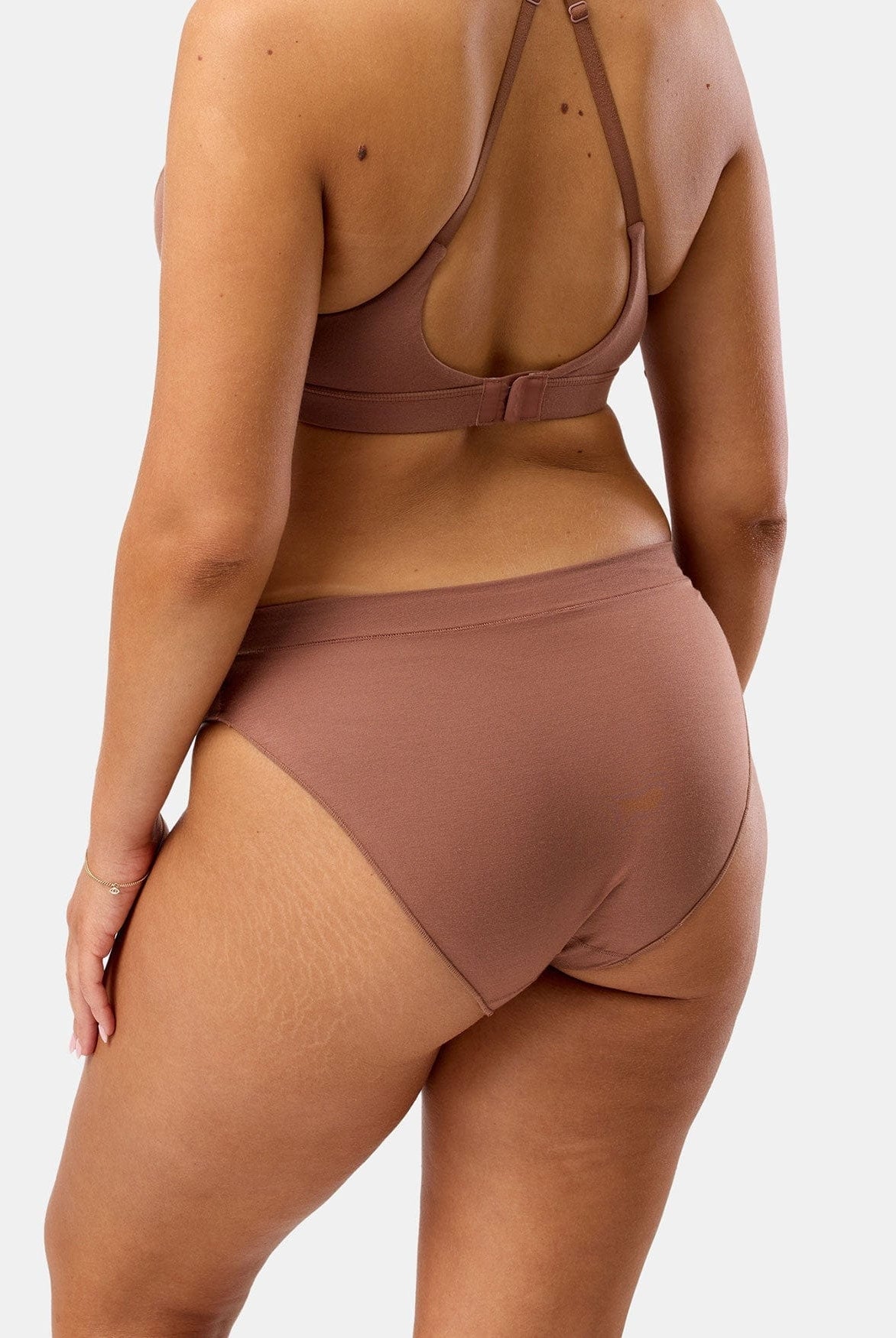 Brown brief set on a white background