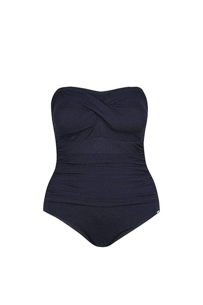 Honey Comb | Navy Bandeau Maternity Swimsuit 