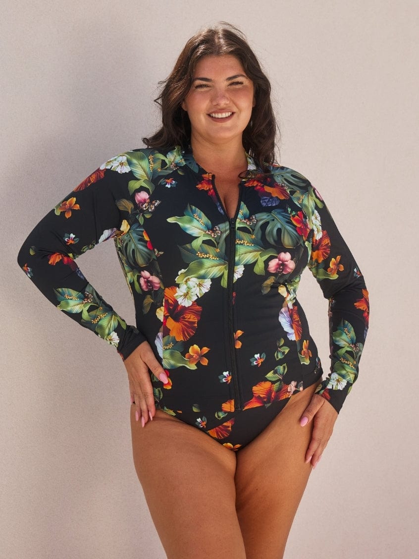 Jantzen Hibiscus Long Sleeve Rash Vest