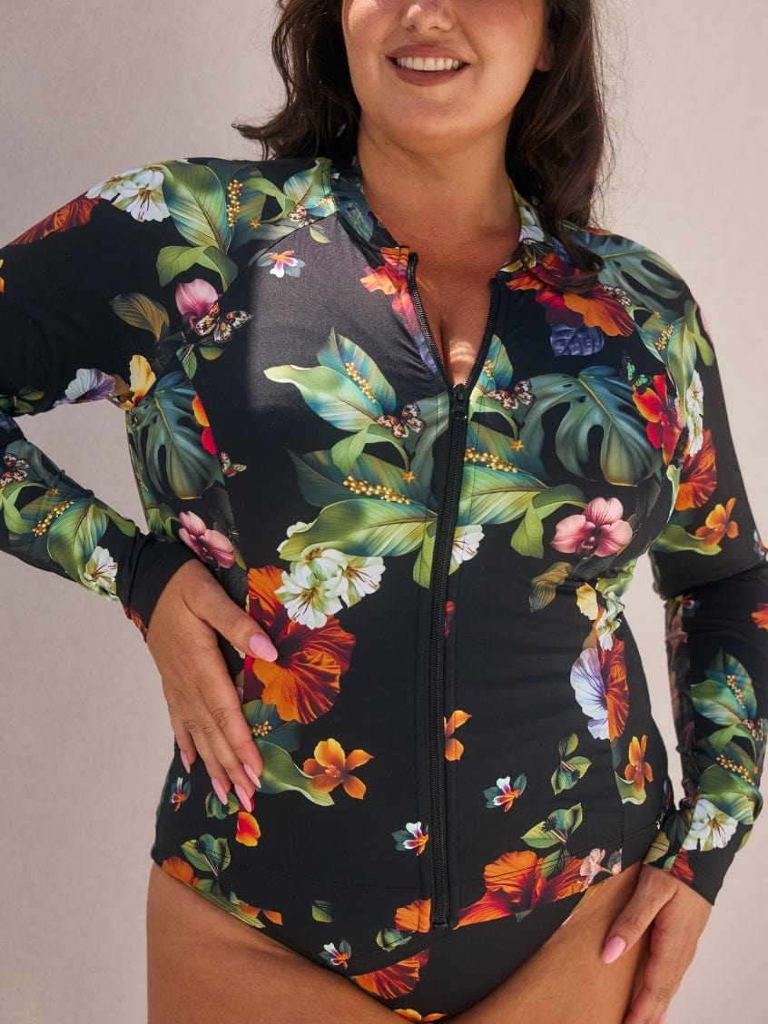 Jantzen Hibiscus Long Sleeve Rash Vest