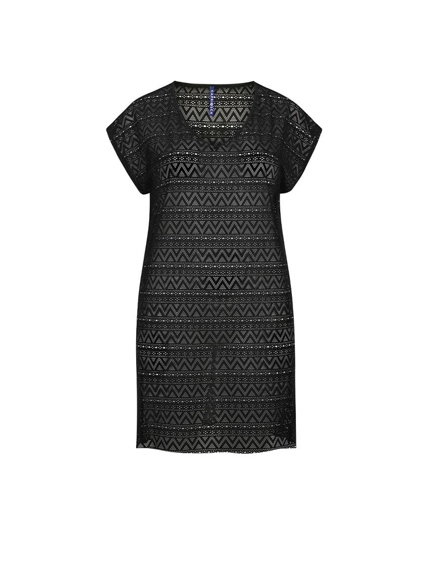 Ghost mannequin black mesh cover up