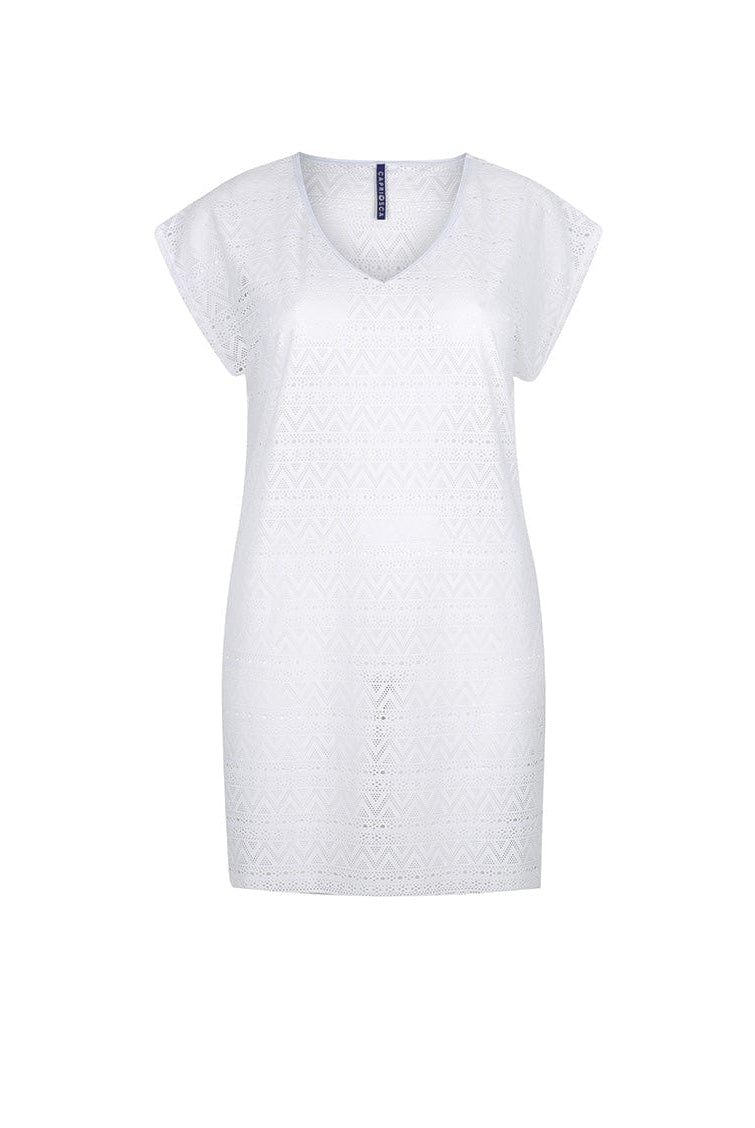 Ghost mannequin of mesh over shirt white