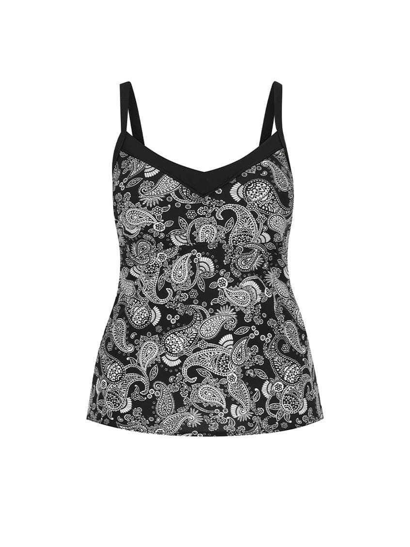 Mono paisley tankini top with underwire