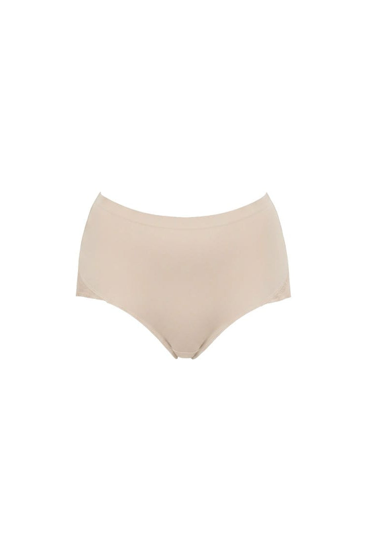 Beige high-waisted underwear m on a white background