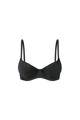 Plain Black Underwire Bikini Top