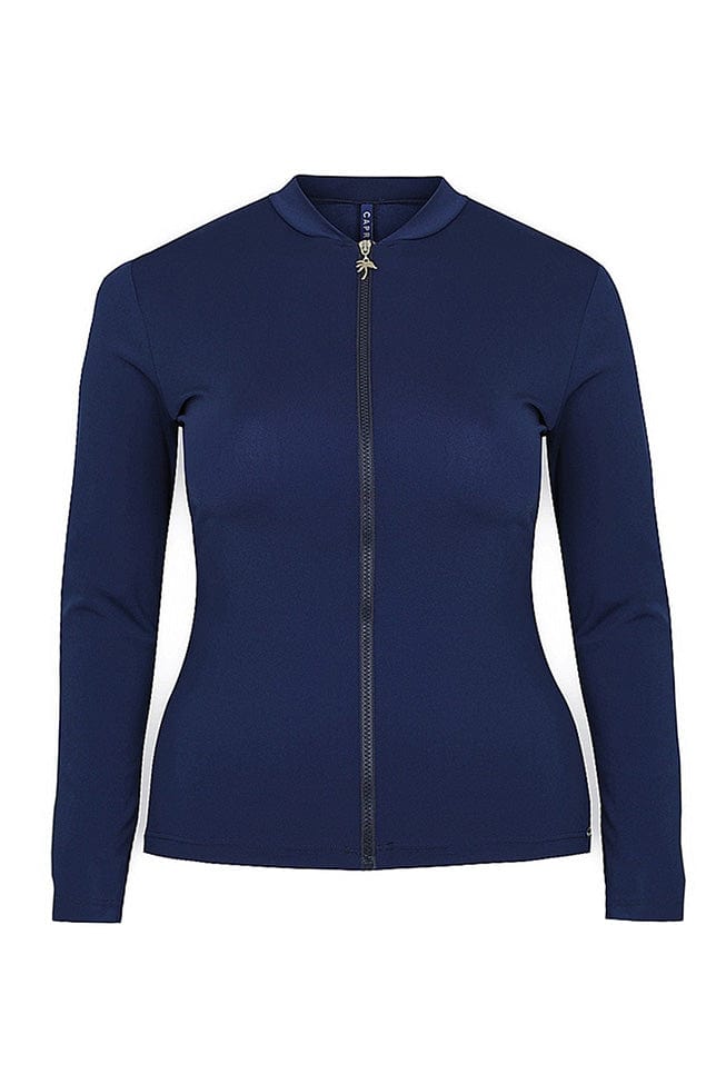 Ghost mannequin navy long sleeve rash vest