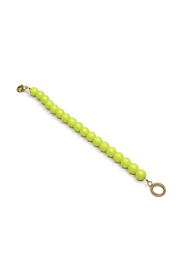 Yellow beaded handmade buildable necklace