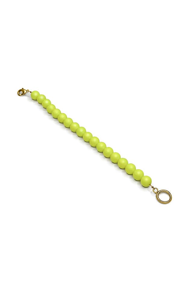 Yellow beaded handmade buildable necklace