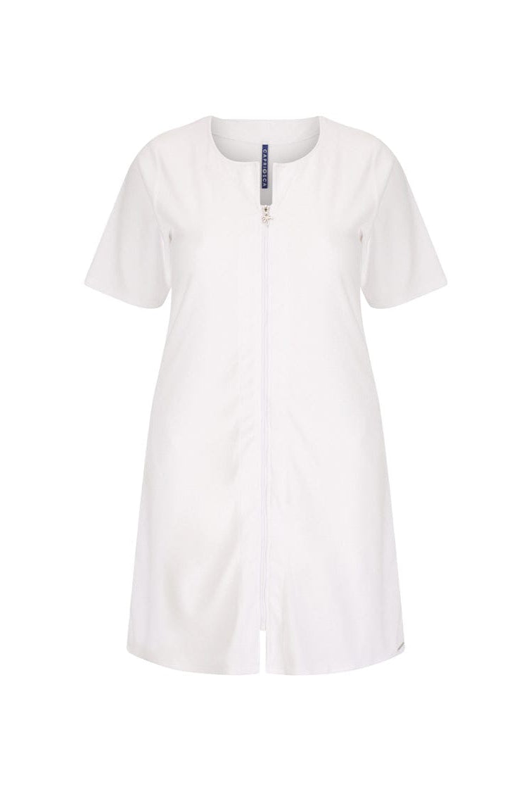 Ghost mannequin of terry towelling beach coverup