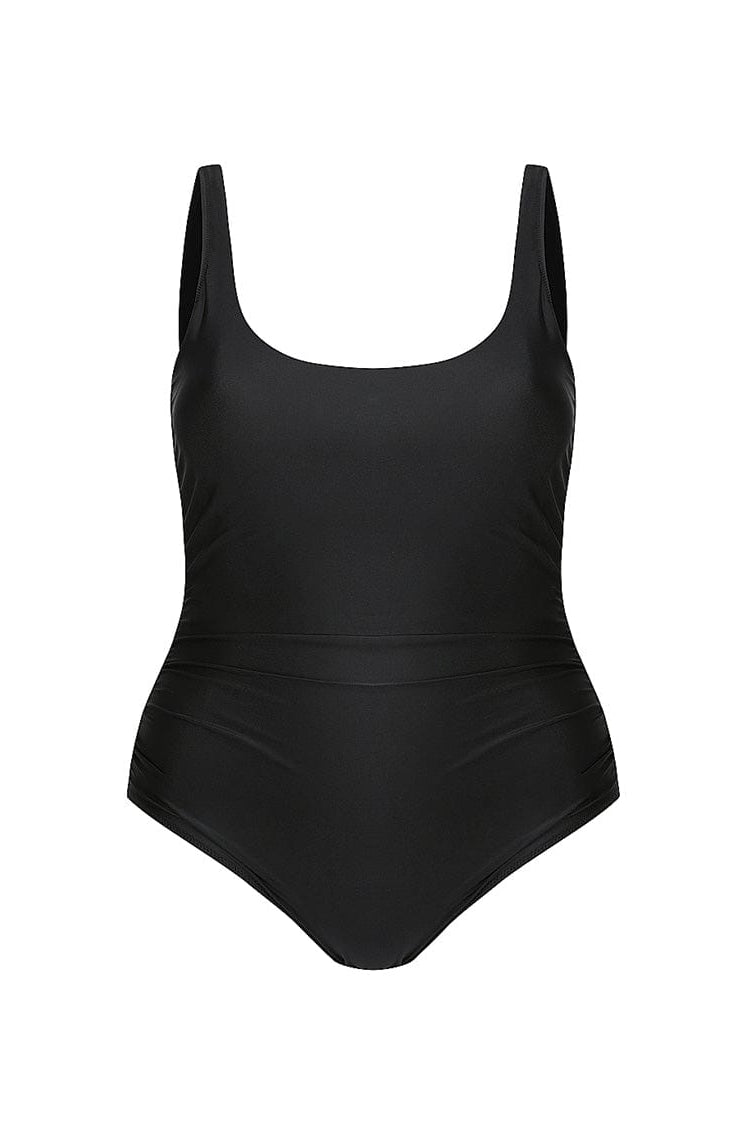 women's plain black underwire one piece
