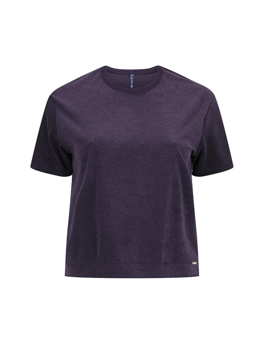 Ghost mannequin of navy terry towelling t shirt