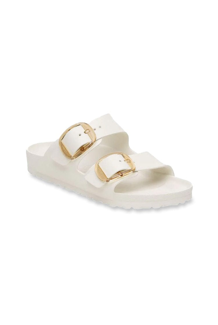 white slip on sandal