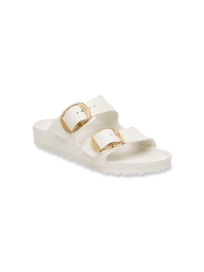 white slip on sandal