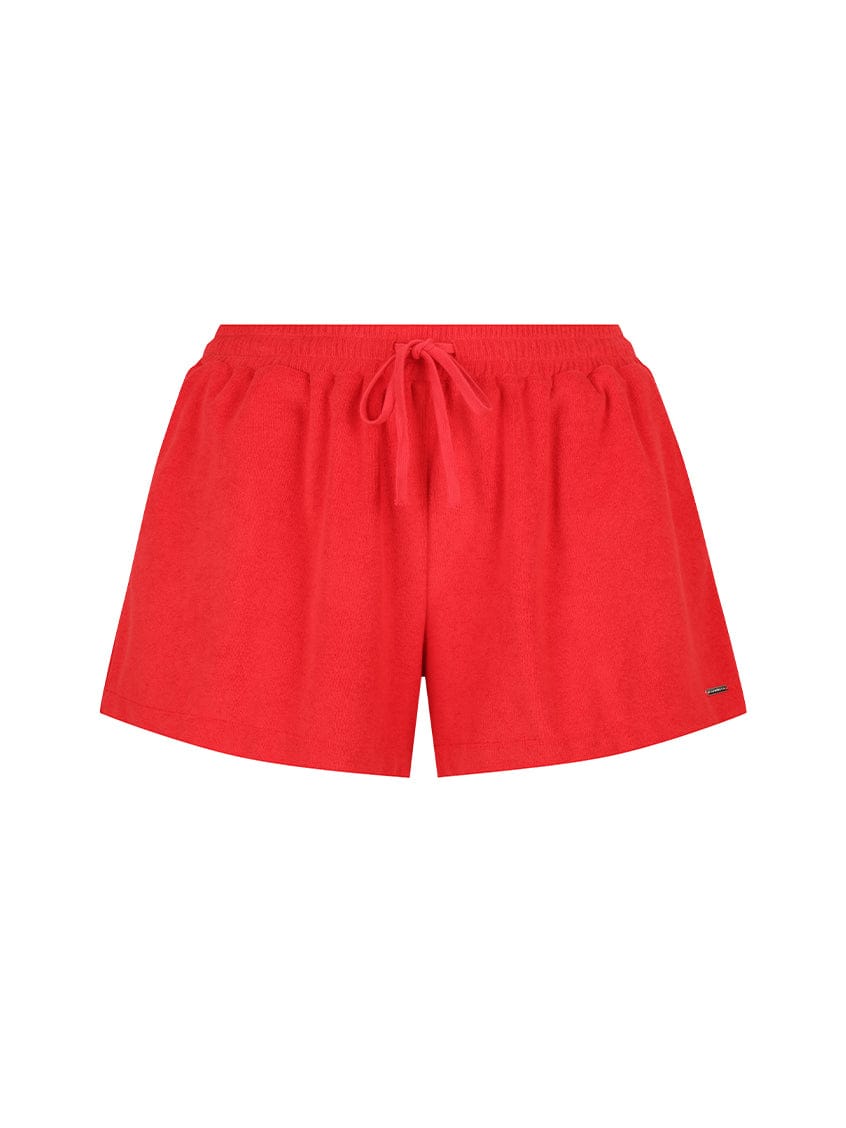 Terry Towelling Shorts Red