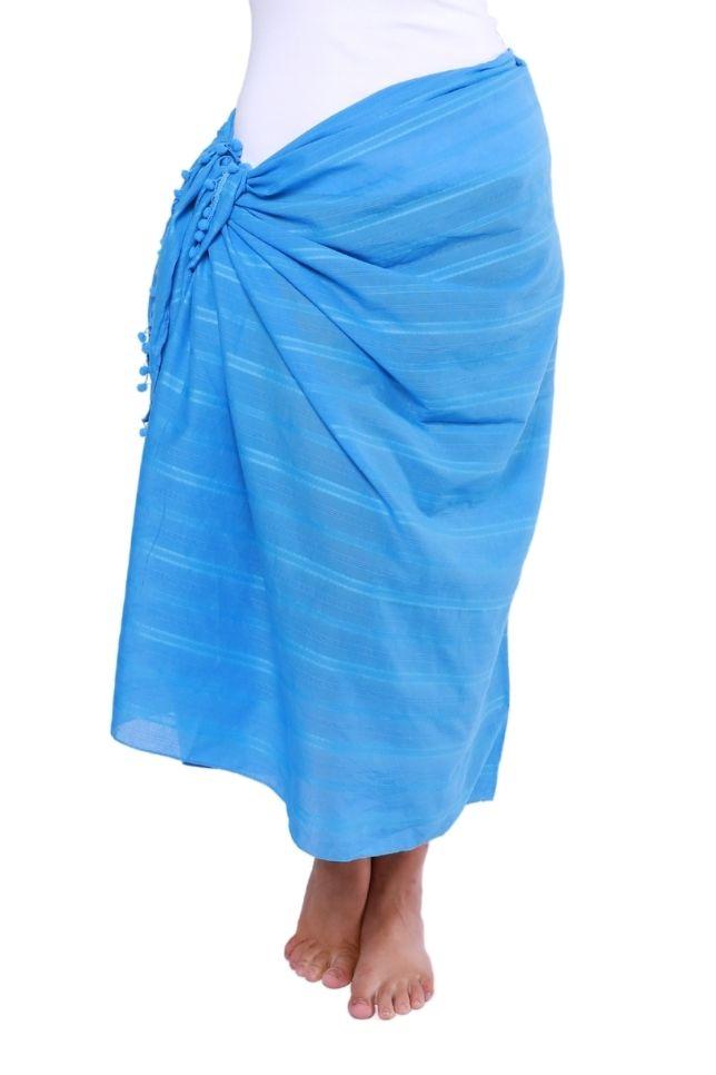 Provence Blue Cotton Sarong
