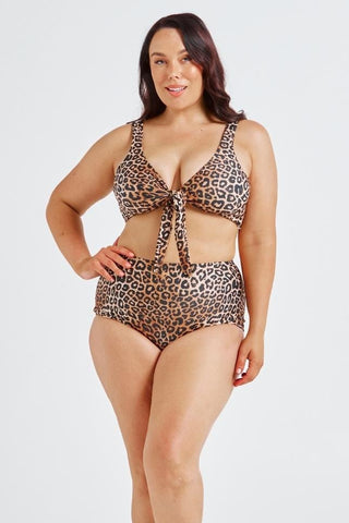 Leopard Sustainable Two Way Bikini Top