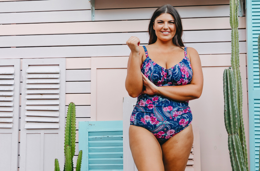 Vintage Paisley Ruched Underwire One Piece