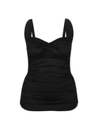 black textured retro style one piece