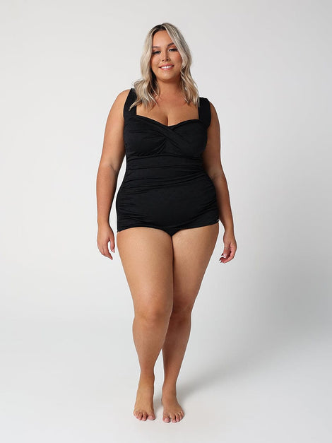 Acapulco Black Retro Skirted One Piece