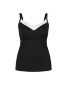 Ghost Mannequin of black and white tankini top