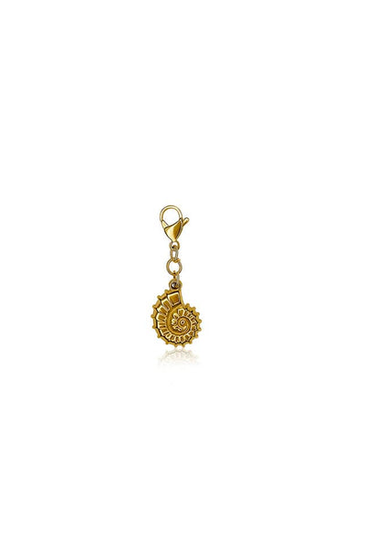 Gold hanging pendant charm for bold colourful handmade beaded necklace\