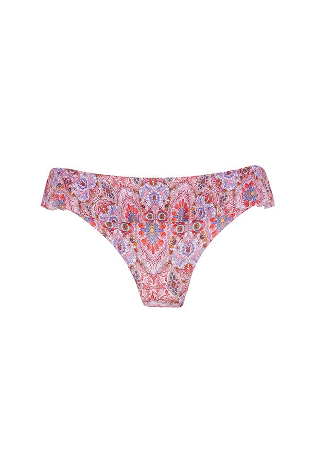 Ghost mannequin pink patterned frill bikini bottoms