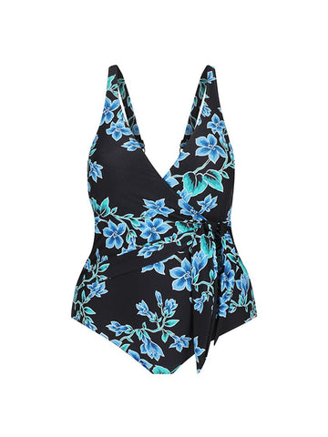 Bahamas Blue Waist Tie One Piece