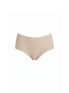 Ghost mannequin of beige full brief underwear