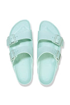 Pastel teal slide on sandals