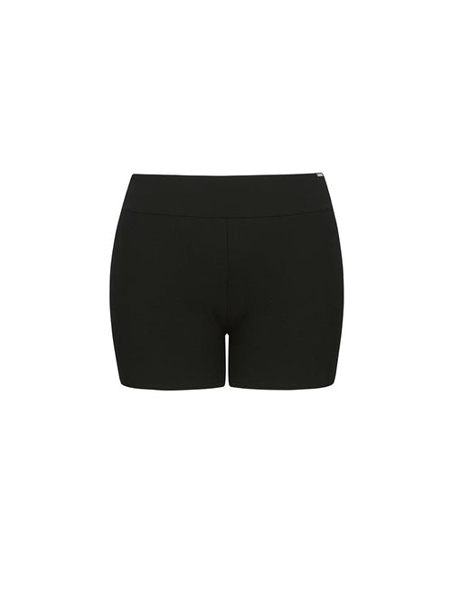 Ghost mannequin black boyleg swim pant