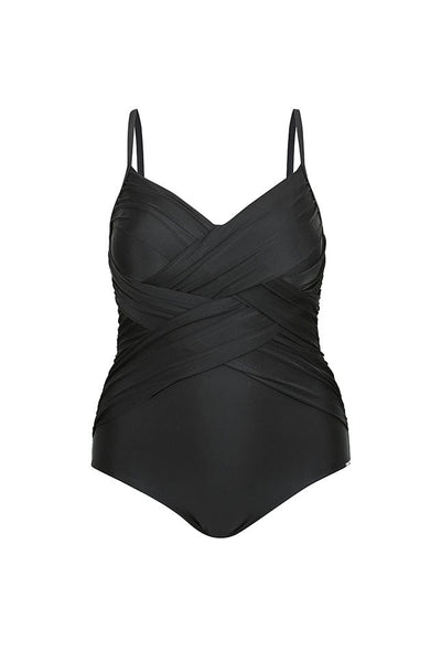 Black Criss Cross One Piece