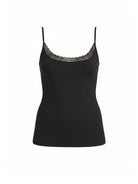 Black camisole with lace trim