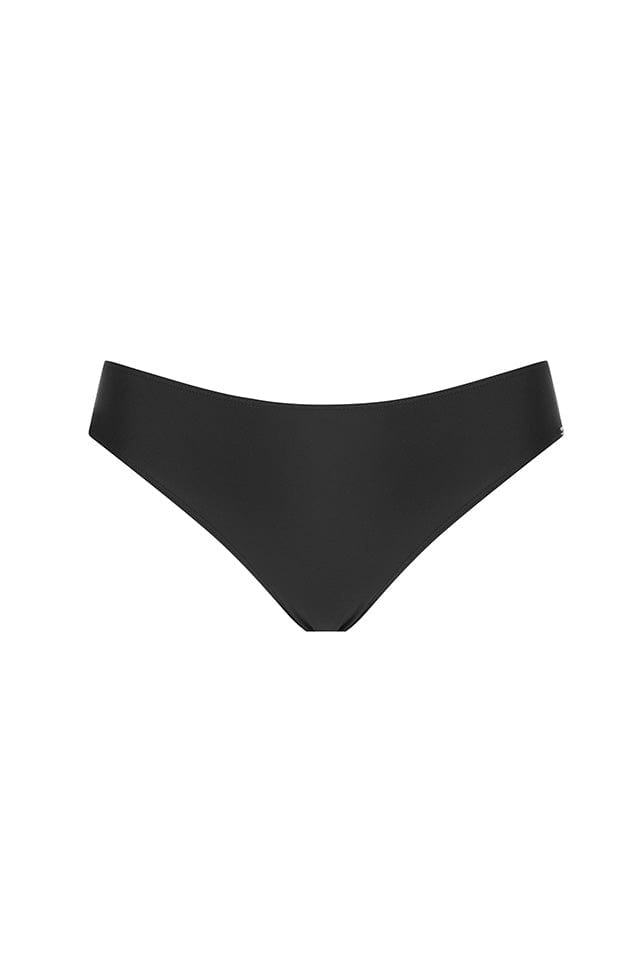 Ghost mannequin black mid rise womens bikini bottom