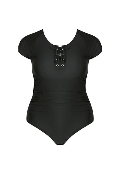 Ghost mannequin black tie one piece