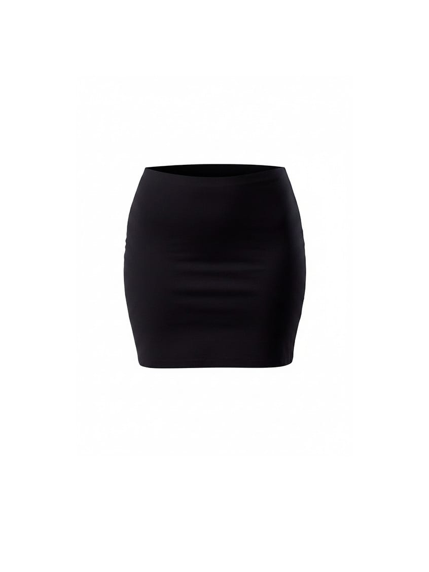 Black modal slip skirt