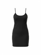 Black slip dress