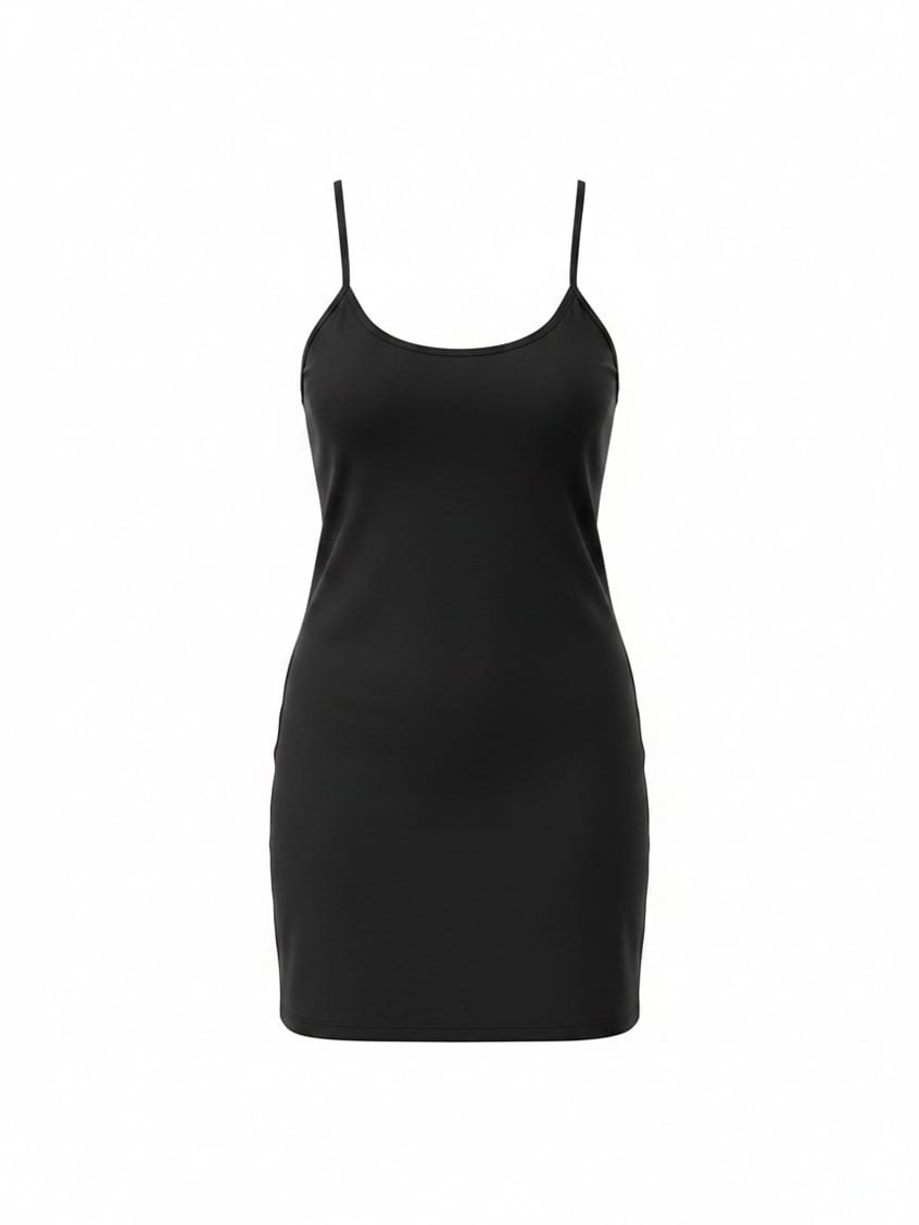 Black slip dress